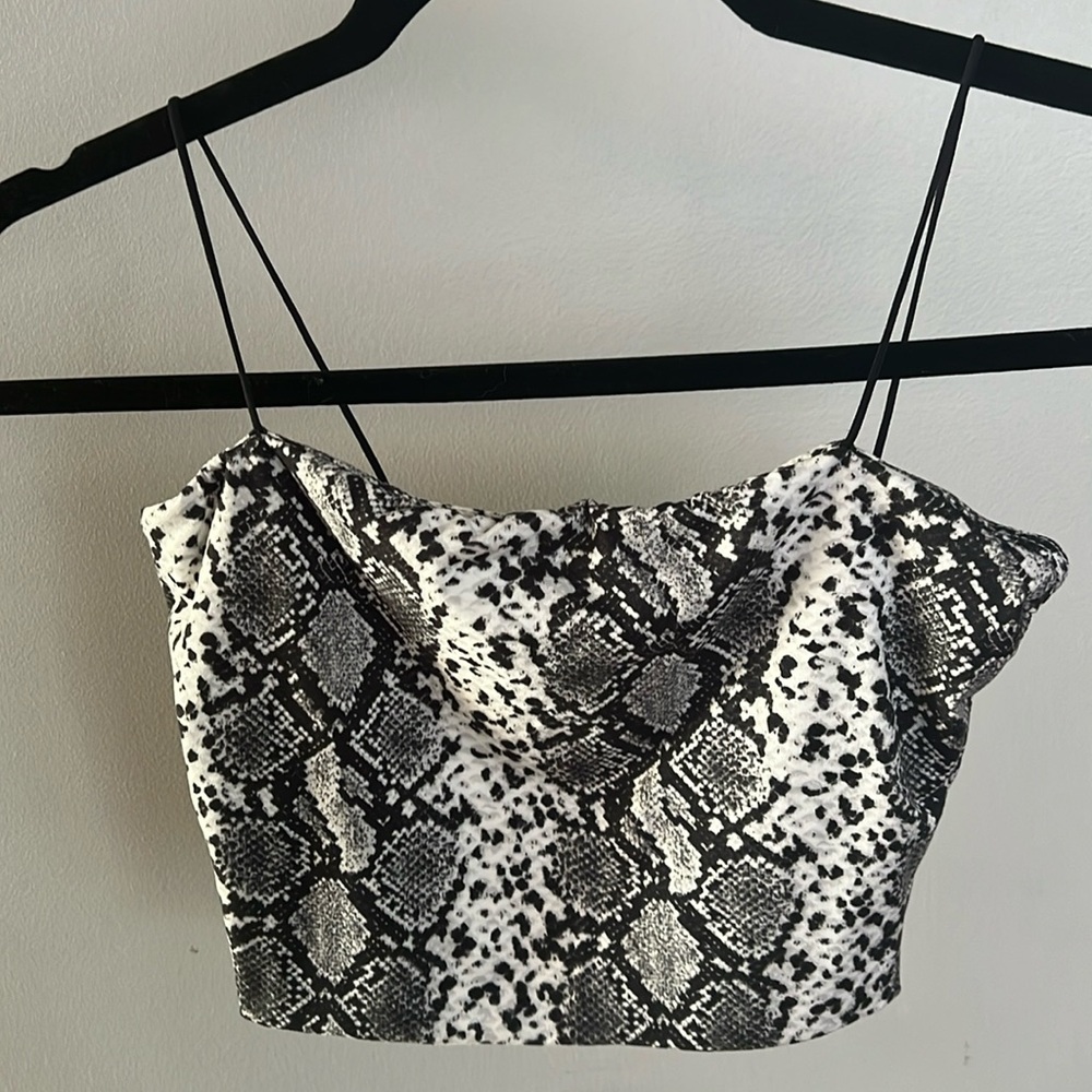 Snake skin crop top